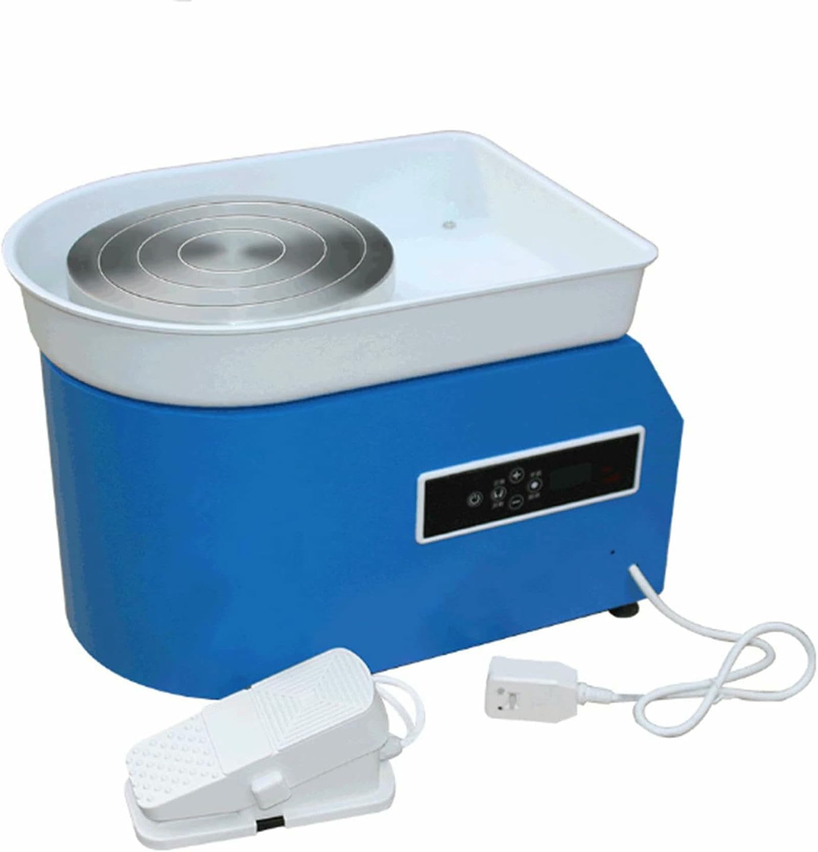 Macchina per Creazione di Ceramica con Ruota in Ceramica Elettrica da 350 W E 250 Mm, Piastra Rimovibile 220 V, Pedale, Ceramica di Argilla per Lavoro in Ceramica, Arancione, 250 W