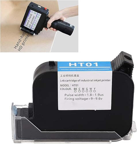 Miniatura 4 de Hilitand Cartucho de tinta invisible de 0.500 in y 1.4 fl oz, cartucho de tinta para impresora de inyección de tinta, máquina de codificación de