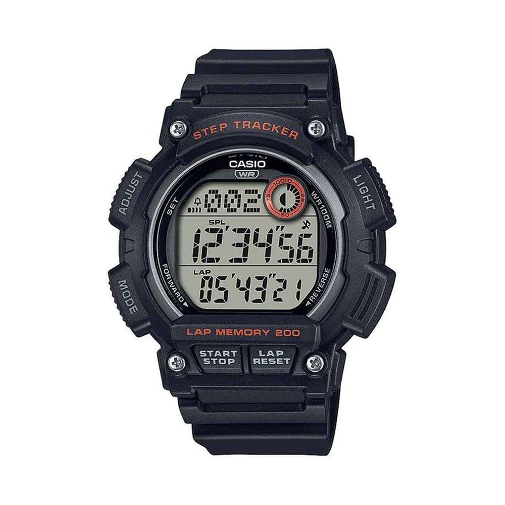 CasioMens 40-49 mm Youth Black Dial Resin Digital Watch - D243
