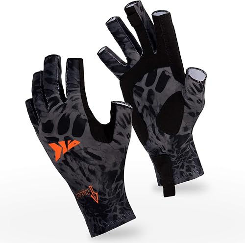 KastKing Sol Armis - Guantes de protección solar UPF50+ Guantes para pesca, protección UV, guantes de protección solar para hombres y mujeres, para