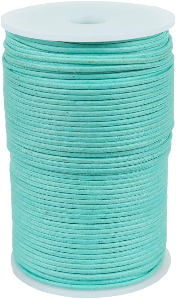 Craft County Waxed Cotton Cord – 109 Yards / 100 Meters – 1mm/2mm – 18 Vibrant Colors – Perfect for Macramé, Jewelry Making, DIY Crafts, & More!
