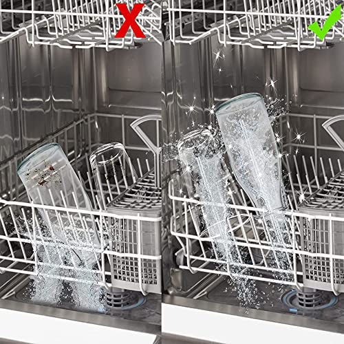 Spülmaschineneinsatz Flaschen, Flaschenhalter Spülmaschine, Edelstahl Geschirrspüler Glashalter für Gängigen Spülmaschine Geschirrkorb (8)