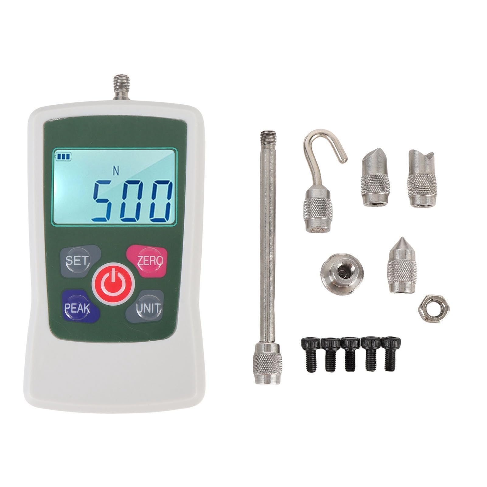 Yctze Jauge de Force Numérique, Jauge Push-pull 100N, LCD Rétroéclairée avec 4 Unités, Mise Hors Tension Automatique et Mesure Précise, Idéale pour l'enseignement Scolaire