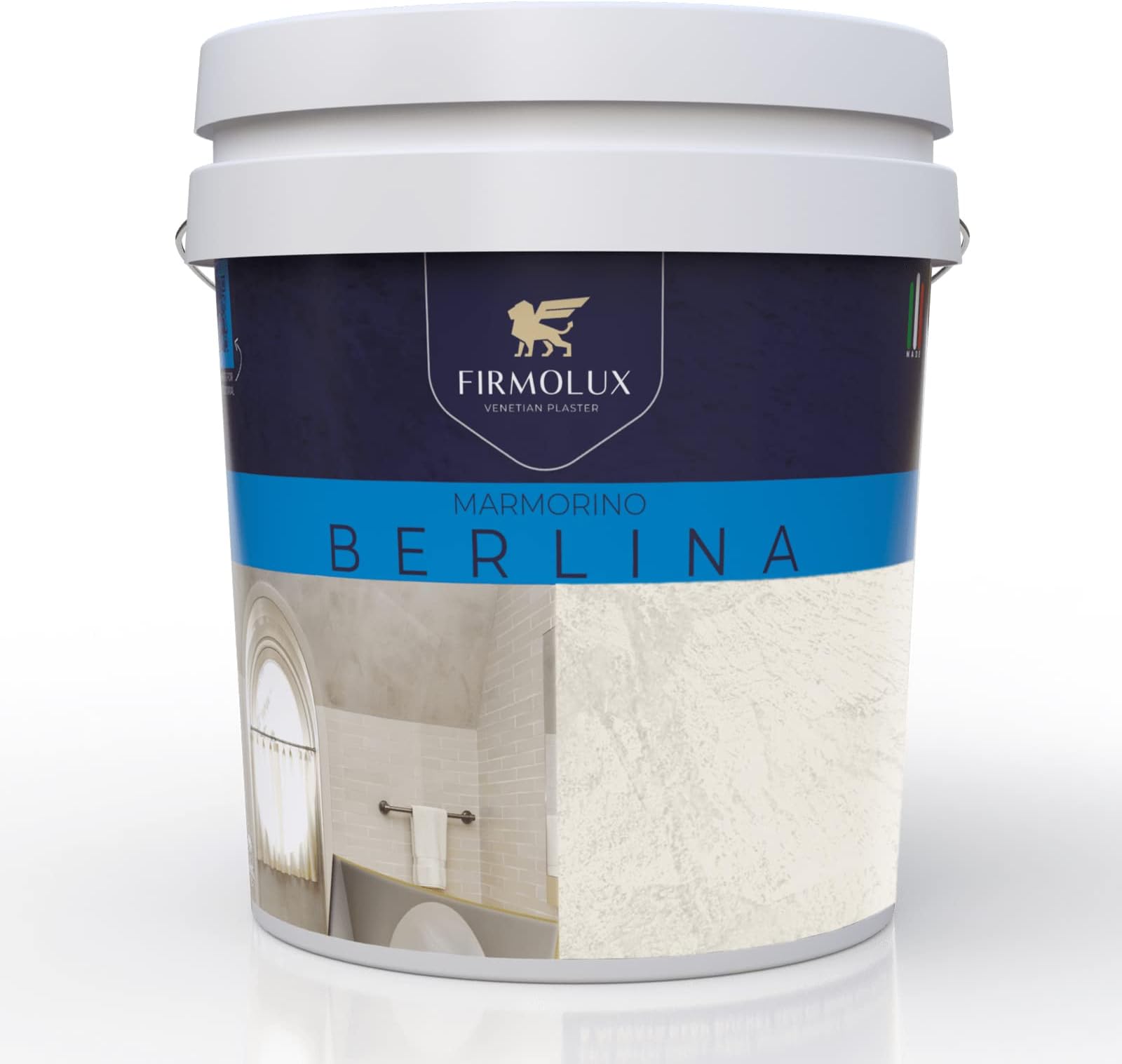 Marmorino Berlina Authentic Venetian Plaster | Smooth Plaster | Made in Italy from Lime & Marbles | Light Colors (4) | Color: SW7042 Shoji White