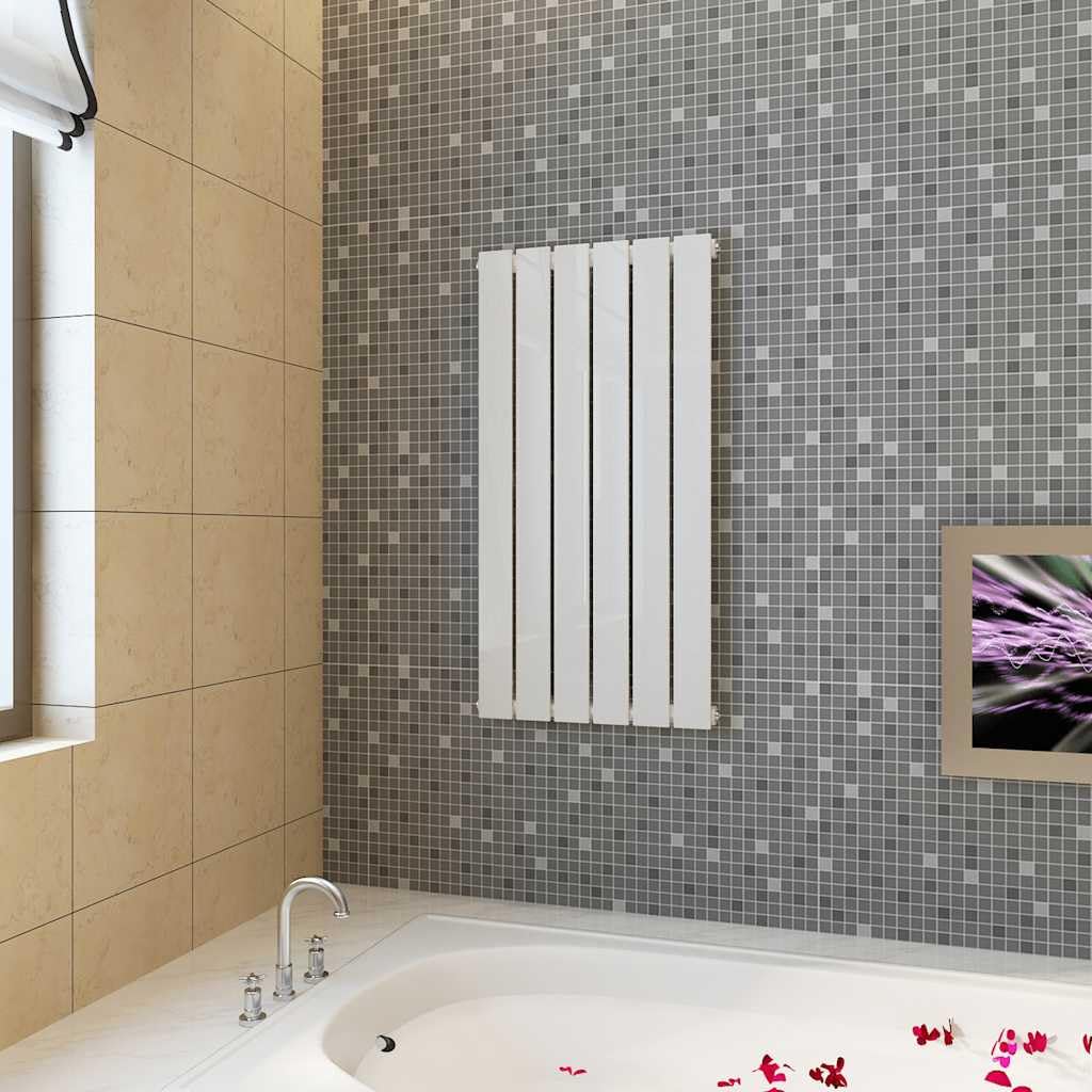 Radiador de panel de 465 x 900 mm, vertical, diseño plano, acero