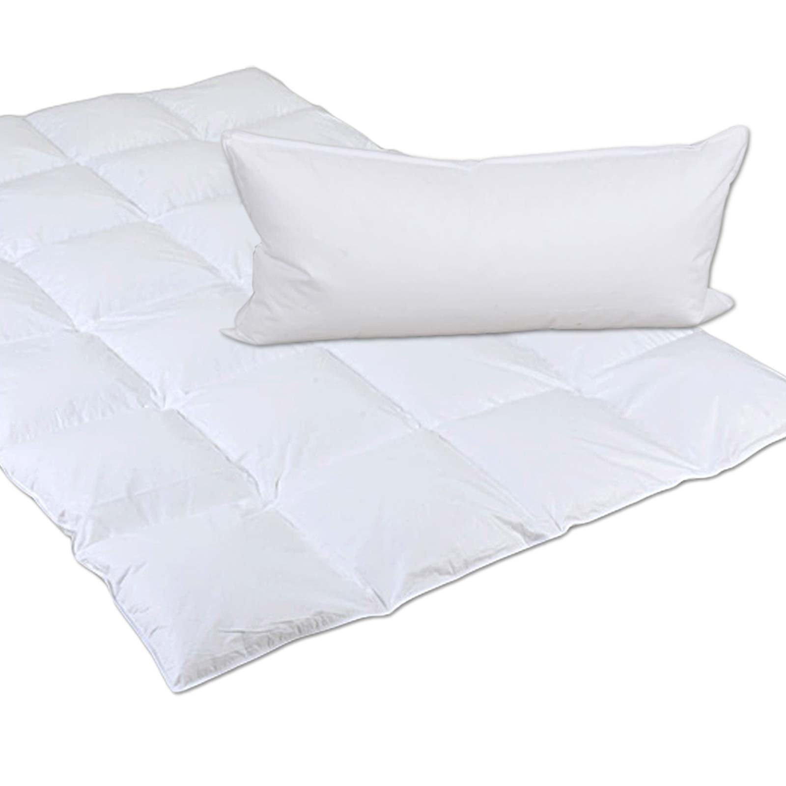 Ensemble de literie hiver 135 x 200 cm blanc en duvet et plumes 1360 g