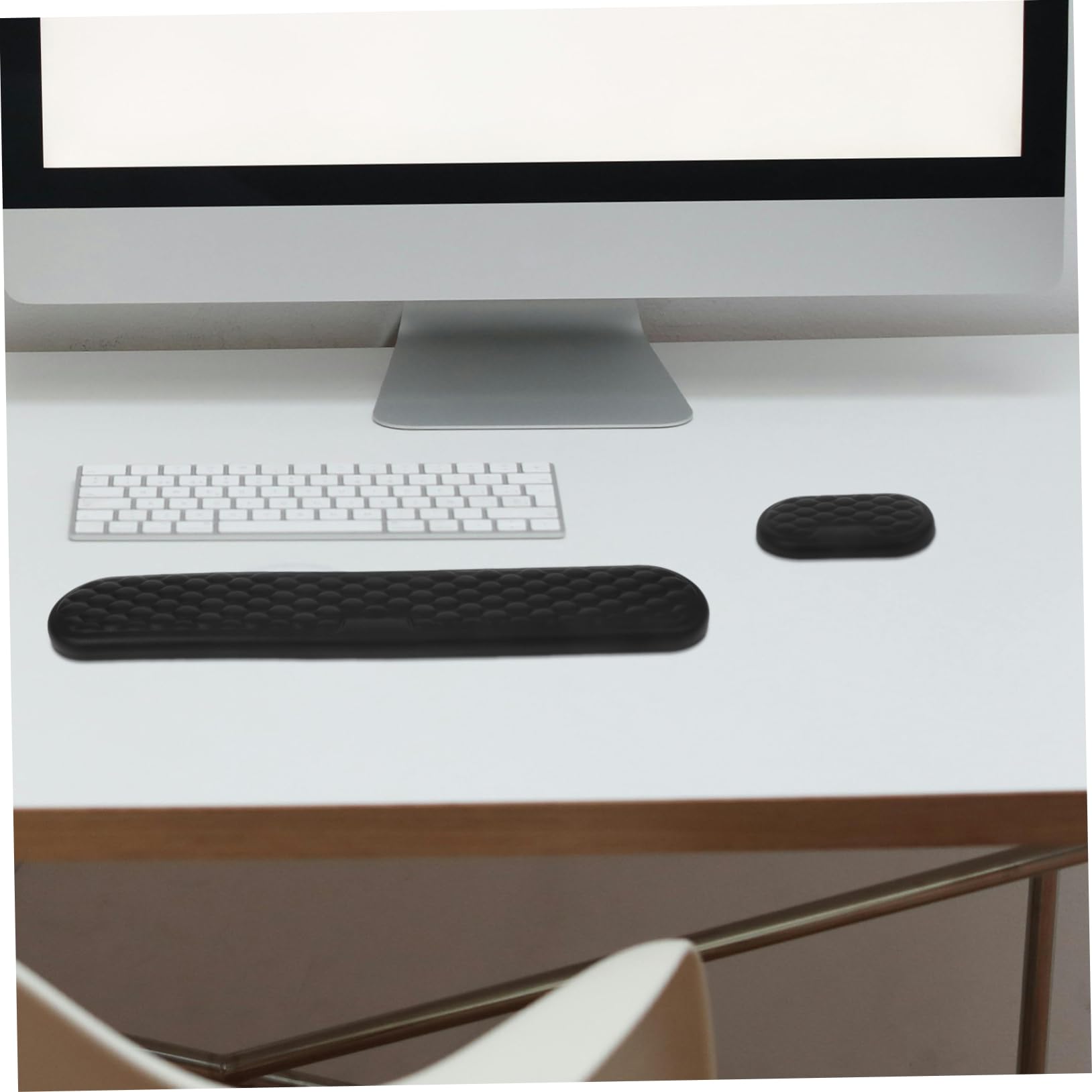 Hemobllo 1 set Tappetino Ergonomico per per Tastiera e Mouse Comfort per Ufficio Design Multifunzionale per Esperienza Ottimale