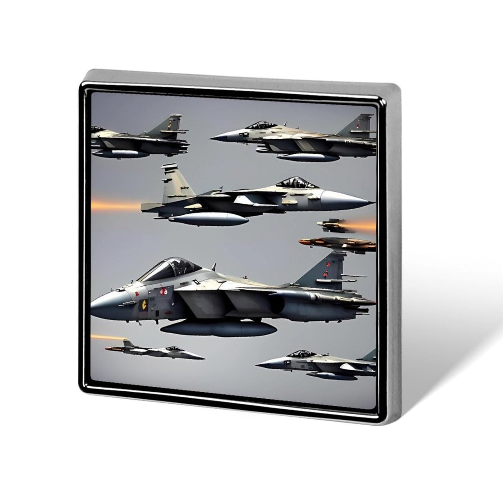Square Lapel Pin Brooch Pin Aircraft Fighter JetsButton Badge for Men Women Suitable for Birthdays And Anniversaries of Family And Friends