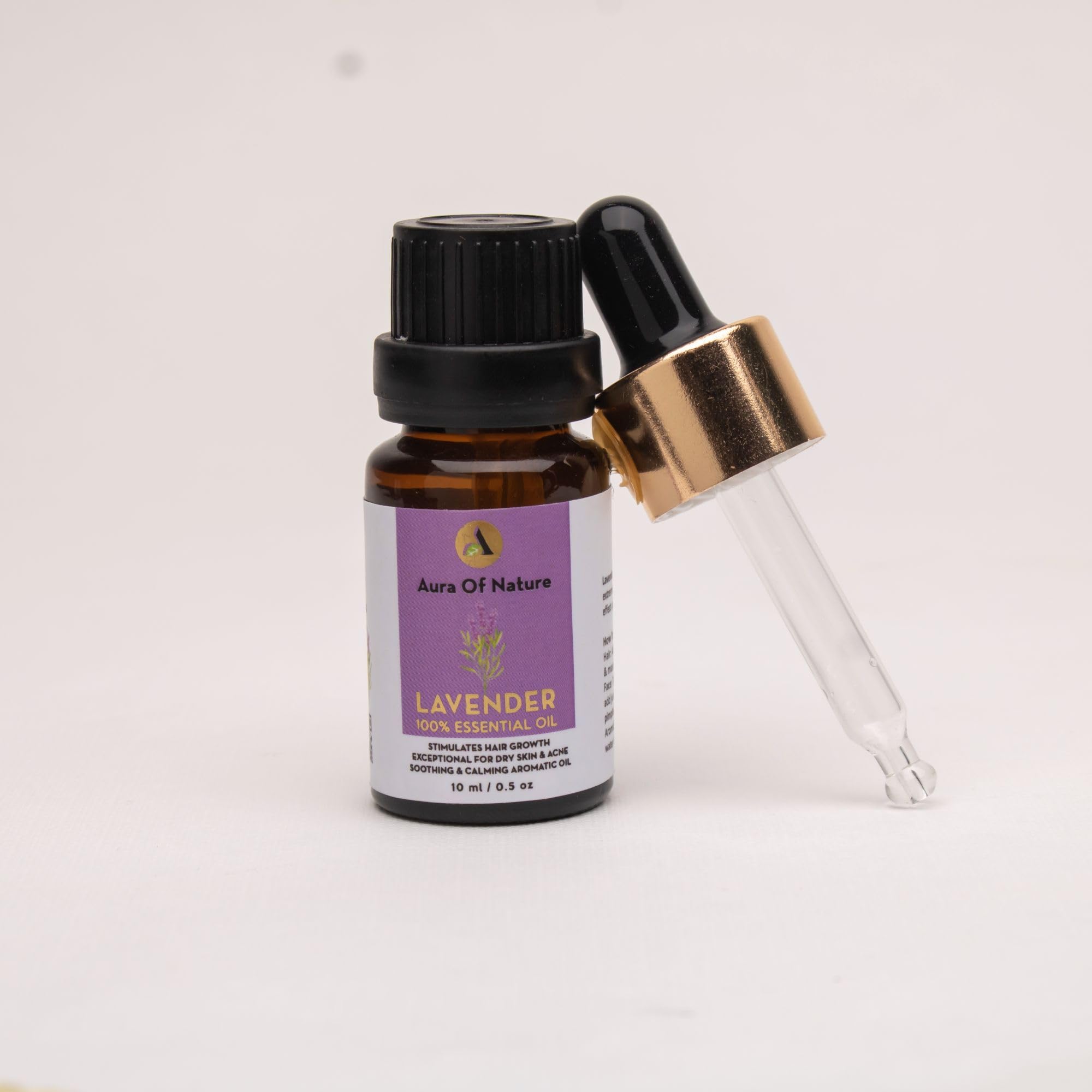 100% Pure & Natural 10ml Lavender Essential Oil Strengthens Hair | Hair Growth | Dry Skin | Wrinkles | Suitable for Hair &Skin