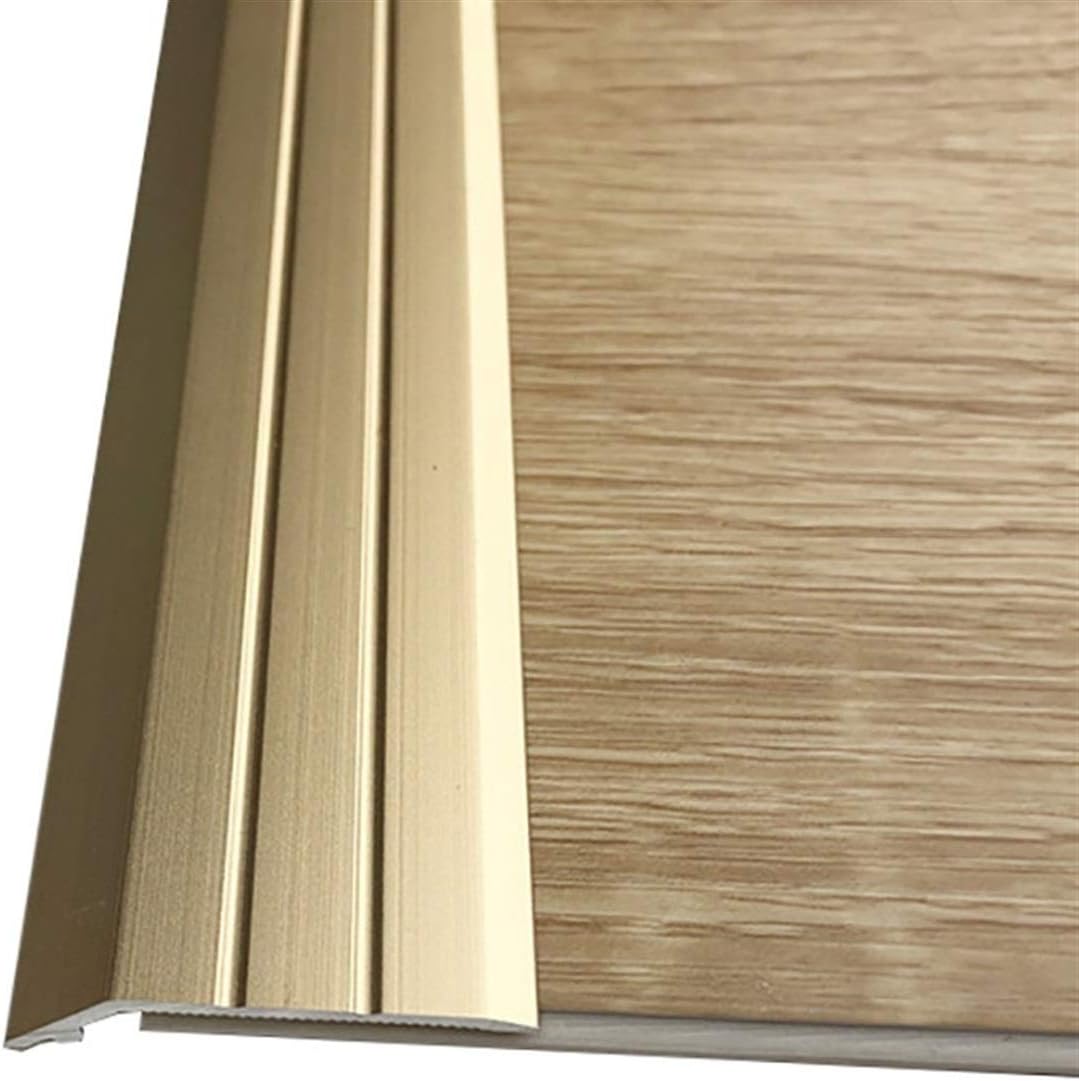 Durable Threshold Bead 2pcs 1.5m Aluminum Alloy Edge Strip PVC Floor Threshold Self-Adhesive Spc Stone Plastic Floor Closing Strip Convenience (Color : Silver Size : 2.5x150cm)