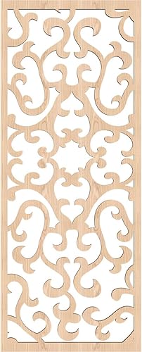 Miniatura 4 de Smithfield Paneles de pared decorativos de madera de calado, 13 38 pulgadas de ancho x 34 38 pulgadas de alto x 38 pulgadas de alto, roble rojo