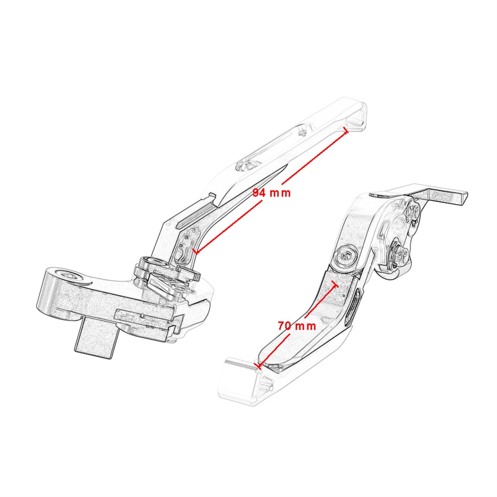 Motocyklowy Dźwignia Sprzęgła Lever Set For Yahama MT-10 2016-2020 CNC Regulowane Wysuwane Hamulce Motocyklowe Dźwignie Sprzęgła(1)