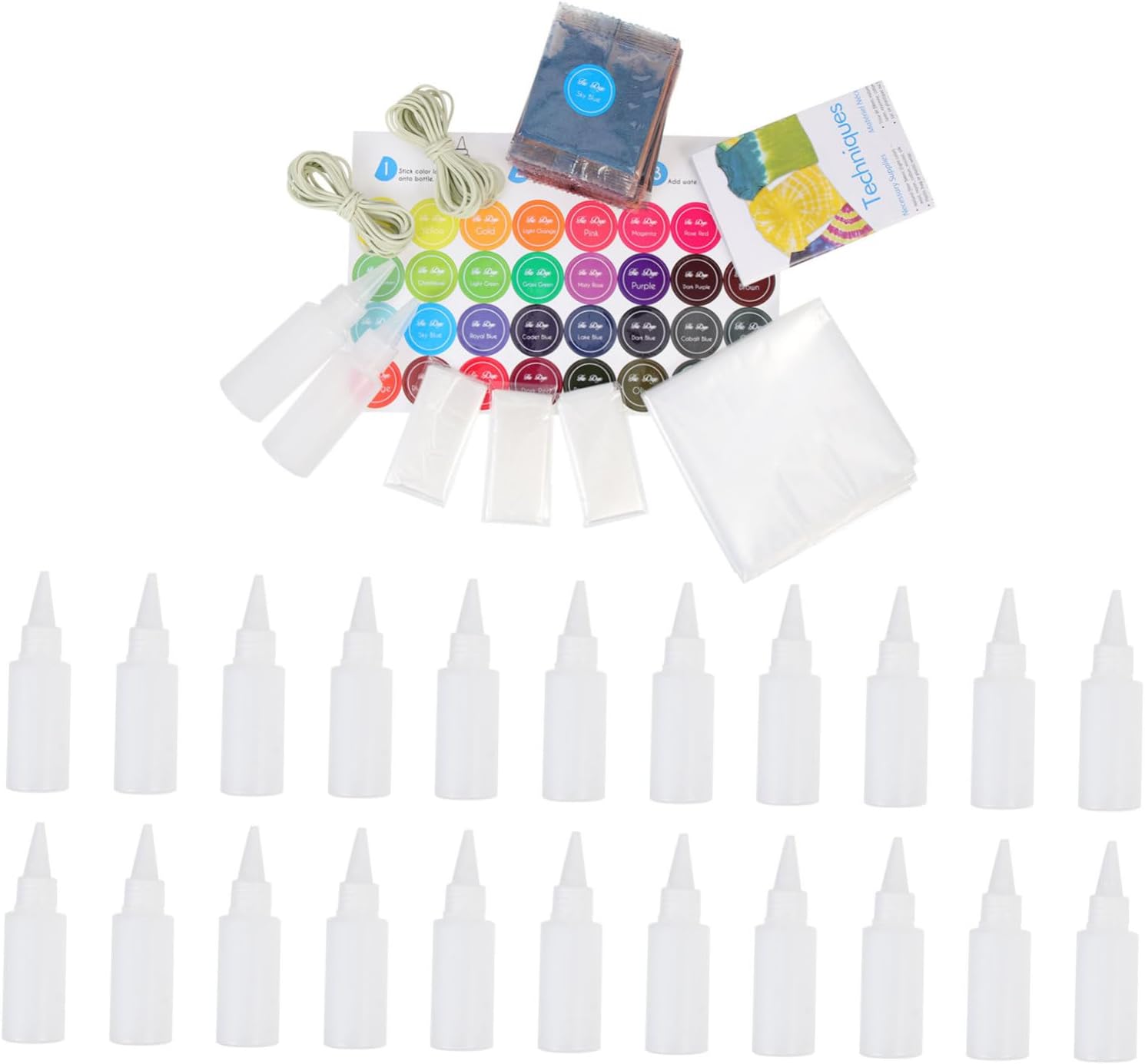 PRETYZOOM Tie Dye Powder Bulk Set 24 Colors Fabric Dye Powder 30ml Wash-Resistant Mixing Colors for Dyeing Clothing Socks Scarves Suitable and Adults