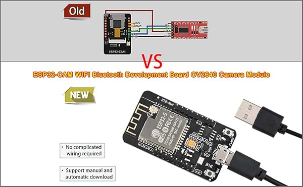 diymore ESP32 CAM Scheda di Sviluppo Bluetooth WiFi 2PCS Scheda di Sviluppo ESP32 Dual core Wireless con OV2640 Camera TF Card Module