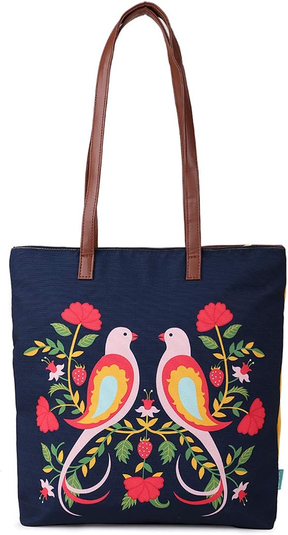 Women's Canvas Tote Bag, Stylish Laptop-Friendly Handbag for Office, College & Daily Use, Spacious Shoulder Bag with Durable Handles, Trendy and Professional Design