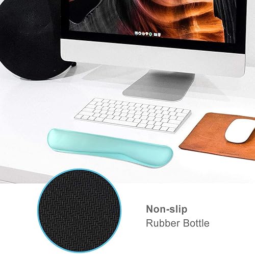 Miniatura 4 de Almohadilla para mouse con reposamuñecas para teclado, espuma viscoelástica, juegos de almohadillas de descanso para escribir cómodamente y aliviar