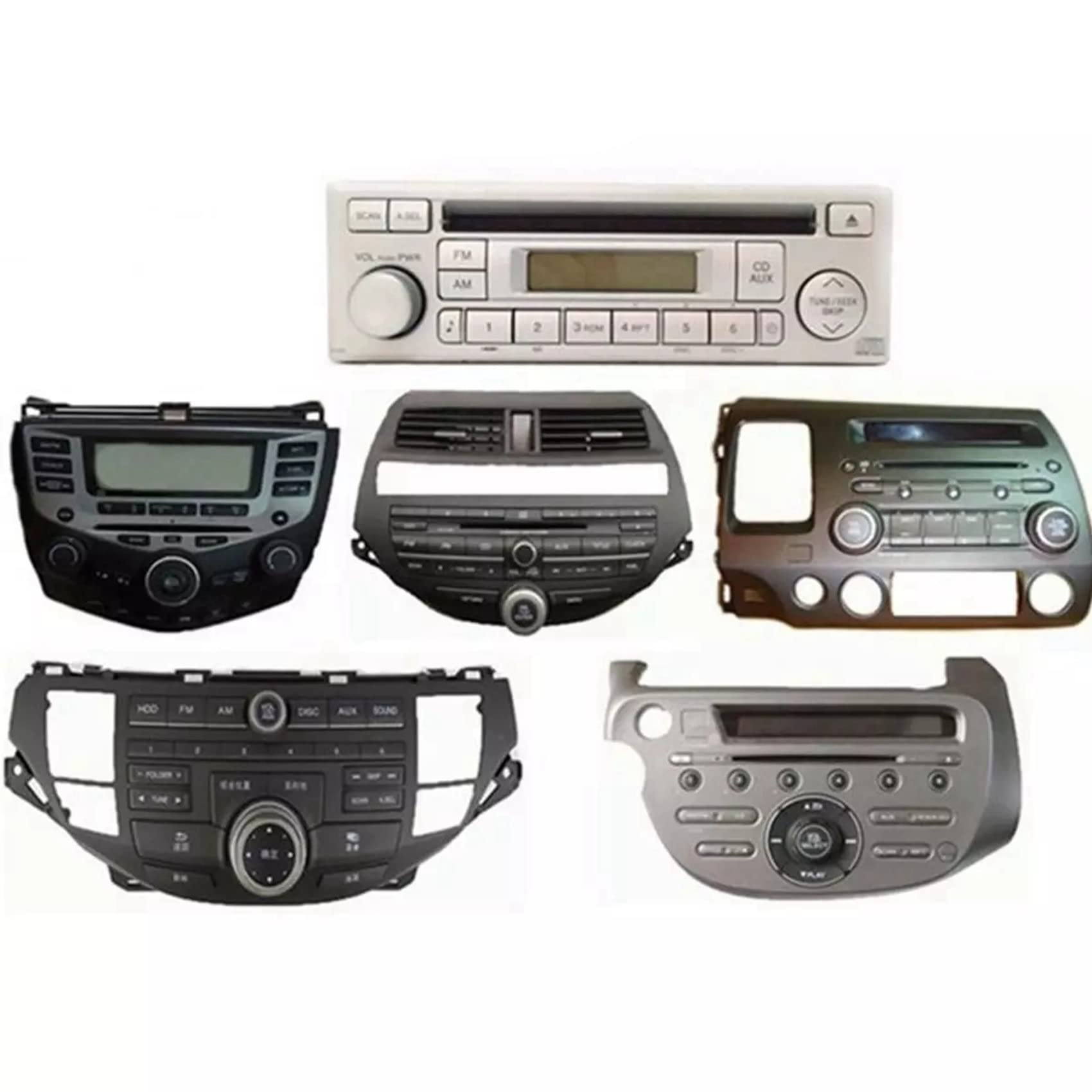 4X Adaptador de Audio para Radio de Coche, Cable Auxiliar Bluetooth, Micrófono, Manos para Accord Fit