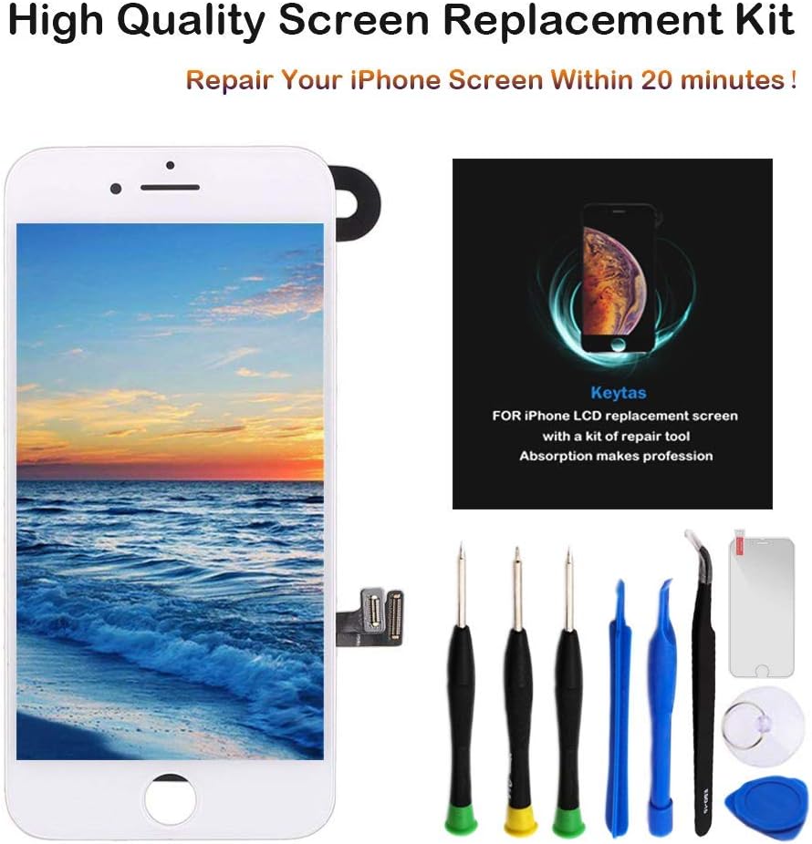 for iPhone 8 Plus Screen Replacement Kit Pink 5.5" LCD Display for iPhone 8 Plus Replacement Touch Screen Digitizer Full Assembly + Front Camera + Earpiece + Repair Tools + Screen Protector (Pink)