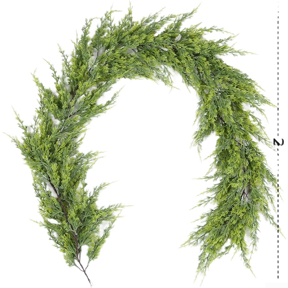 Guirlande de vigne de Noël pour porte et fenêtre en rotin souple réaliste 2m