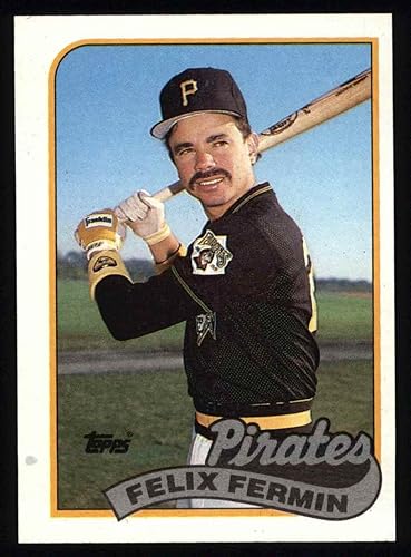 1989 Topps # 303 Felix Fermin Pittsburgh Pirates (Baseball Card) NMMT Pirates