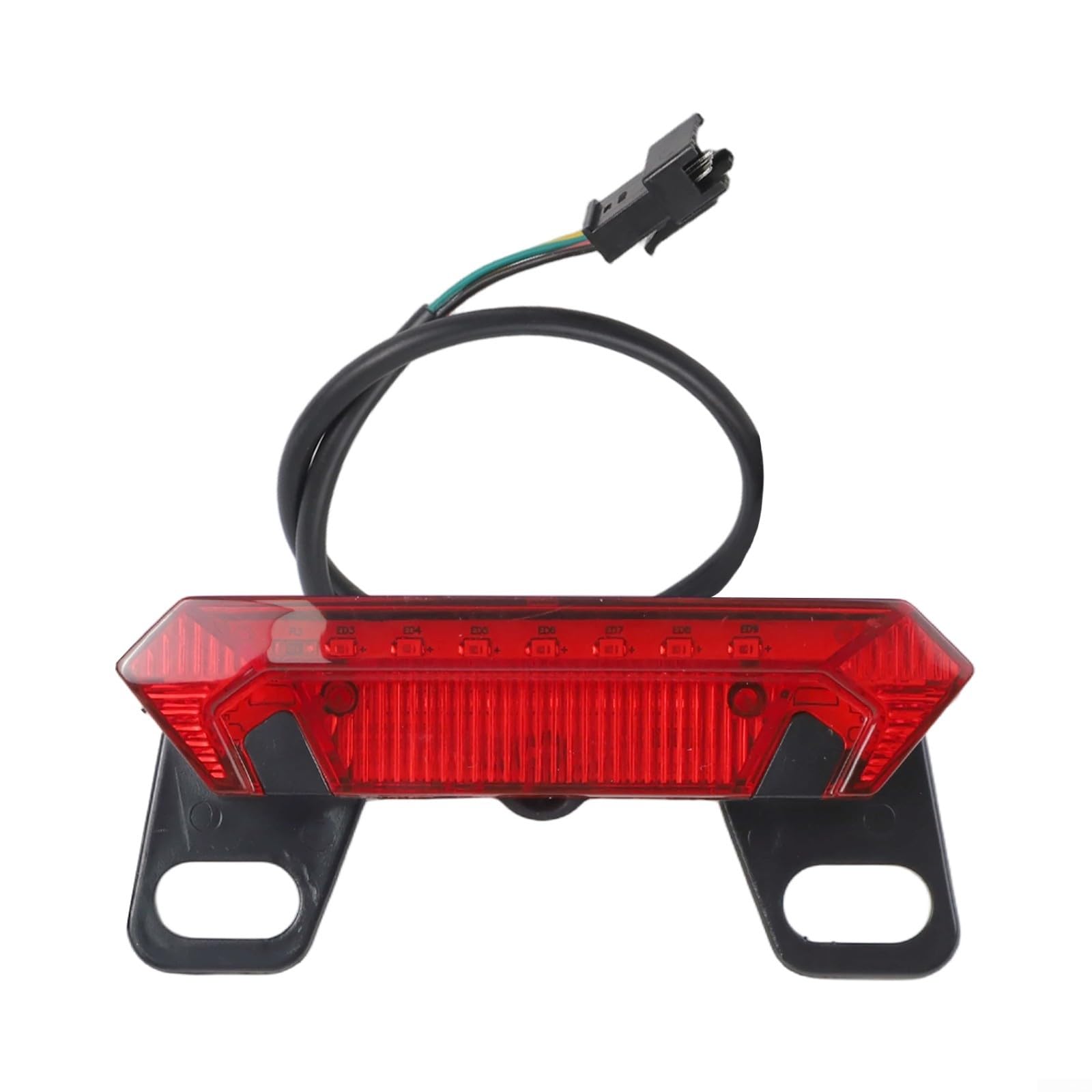 Electric Bicycle Rear Light 36V-60V LED Tail Lamp with Brake Function, Waterproof Safety Lamp for E-Bike Scooter Cycling Night Riding