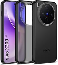 Golden Sand TPU+PC Anti-Scratch Shockproof Sleek Hybrid Armor Back Cover Case Compatible with Vivo X300 5G | Translucent Anti-Yellow Military-Grade Drop Protection Cover (Phantom Black)