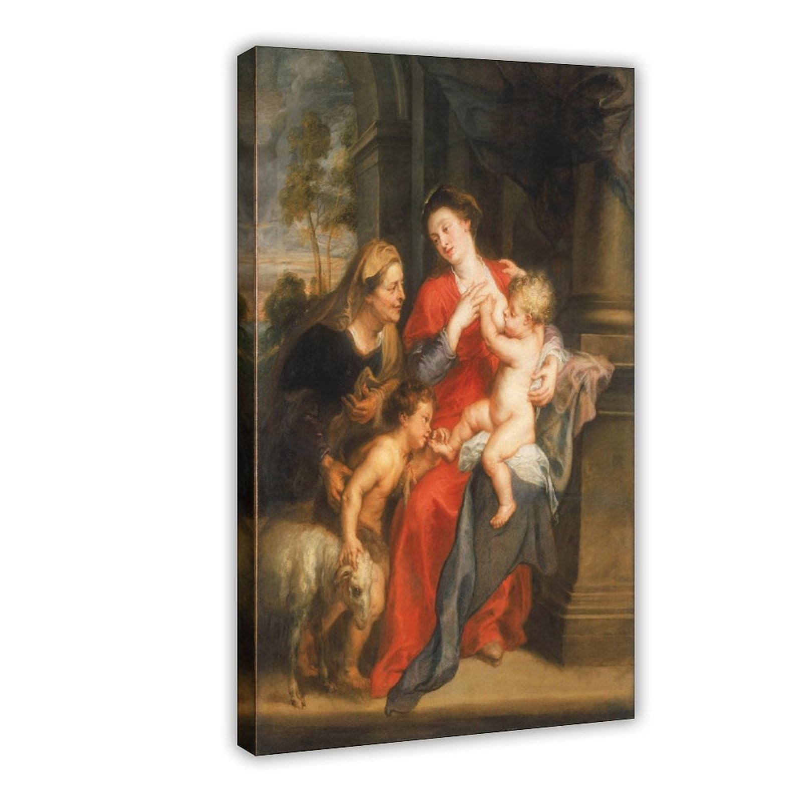 WCYB The Virgin And Child with Sts. Elizabeth And John The Baptist by Peter Paul Rubens Prints Posters Canvas Deco Paintings Wall Art For Office Living Roo