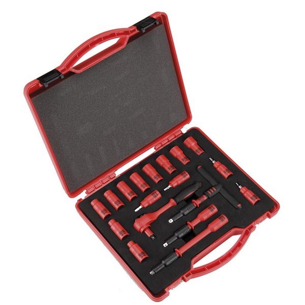 ALYCO 190302 - Juego llave vasos 1/4" 18 pzas aislados