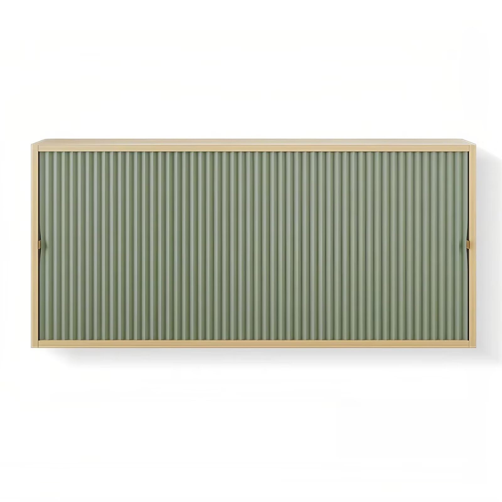 ACJSDGL Magnetic Utility Cabinet Cover Blind, Cut-to-Size Non-Woven Privacy Curtain, No-Drill Honeycomb Fabric Screen for Bookcase, 31.5" x 11.8" (80 x 30cm) - Grass Green