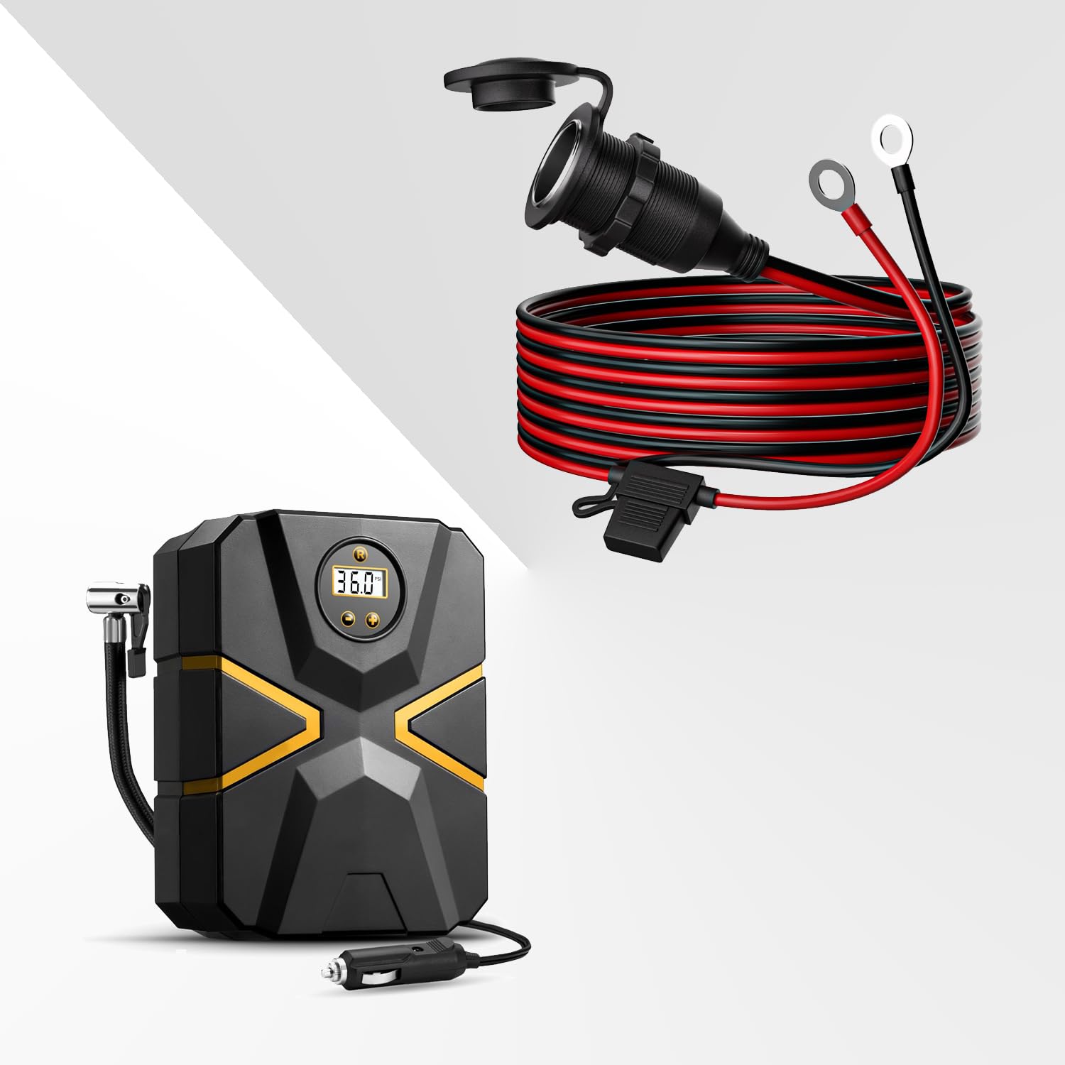 Prise Allume-cigare 12 V/24 V - Étanche à La Poussière - Accessoire Intérieur De Rechange Pour Voiture, Bateau, Moto, VTT, Camping-car, Camion (rouge