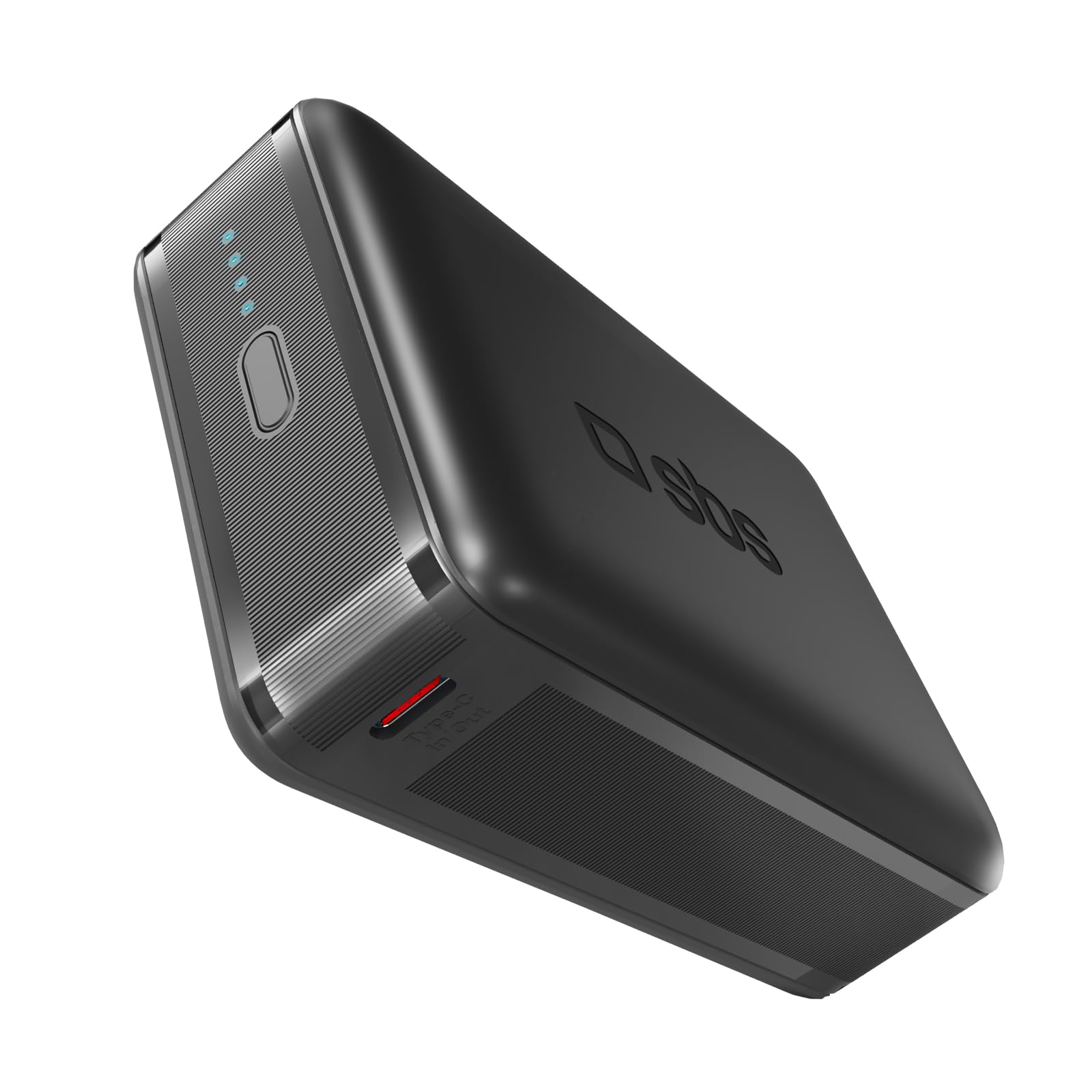 SBS NanoTube PowerBank HD, 20.000mAh, 65W Power Delivery, AFC, Power Bank con Ricarica Rapida, Tecnologia Alta Densità, USB-C, Caricabatterie Portatile da Viaggio, Design Compatto, Nero