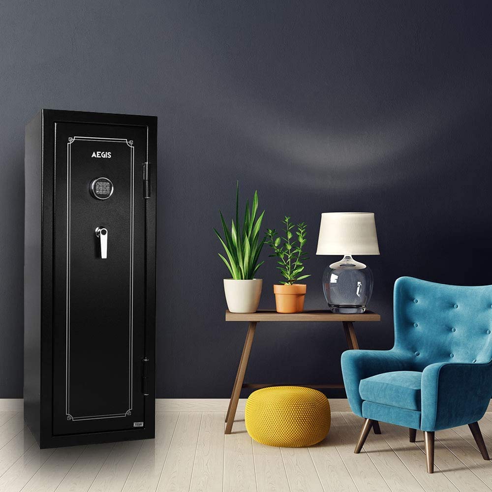 Aegis Fireproof Rifle Gun Safe Large 14Gun Shotgun Rifle Safe