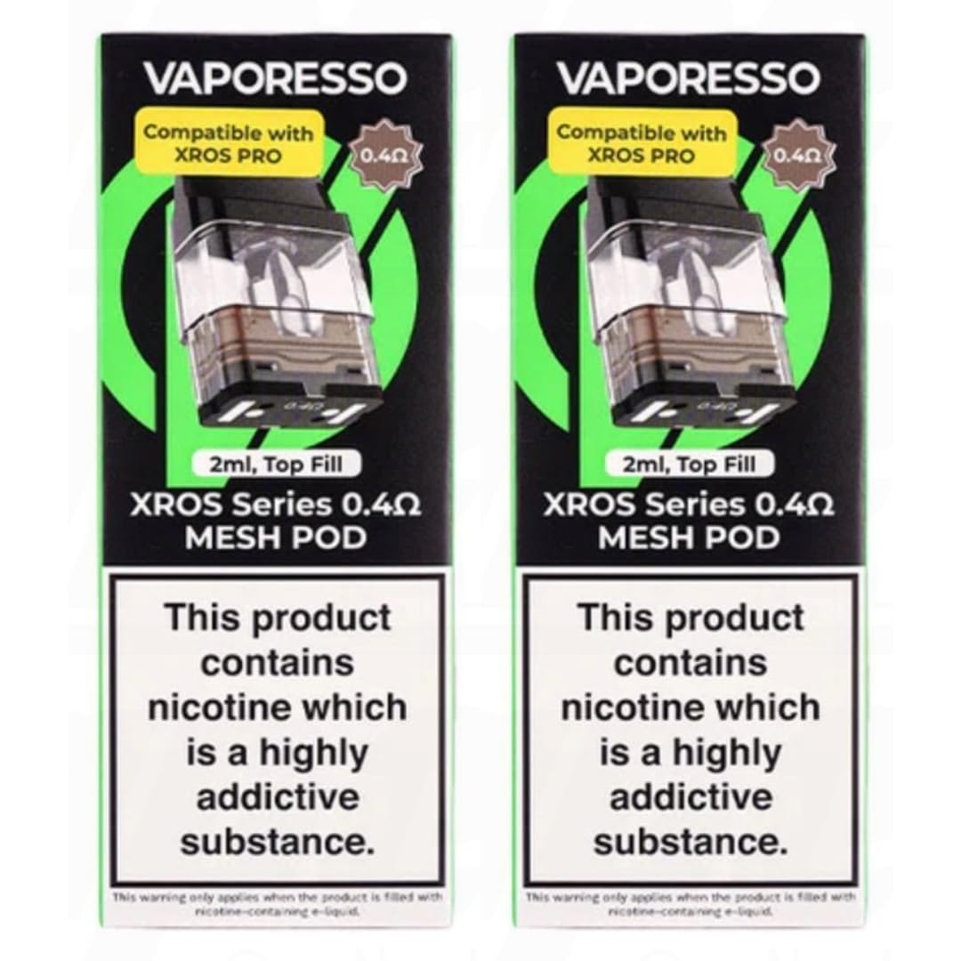 Vaporesso Xros Pods (0.4 2 x 4 Packs) - 2 x 4 Pack Available in 0.4/0.6/0.8/1.0/1.2Ω Compatible with Vaporesso Xros Range Only - No Nicotine