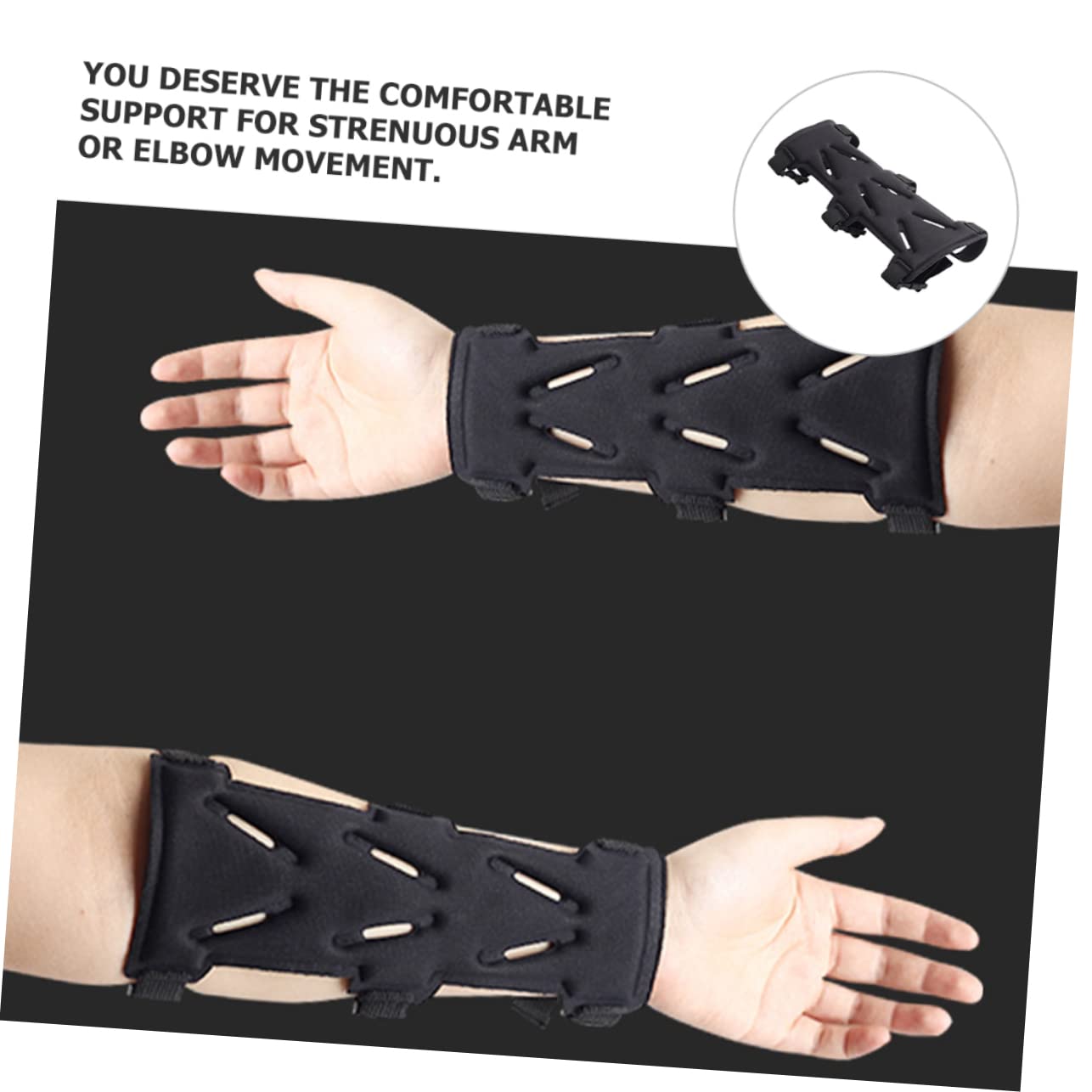UKCOCO Arm Guard Elastic Arm Protector with Straps Breathable Design for Comfort for Shooting Practice and Competitions