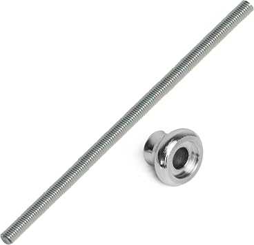 3/8"x16TPI Thread Draw Bar Kit Steel Handwheel & Threaded Draw Bar Around 20"50cm Length for Woodturning Lathe Spindle.