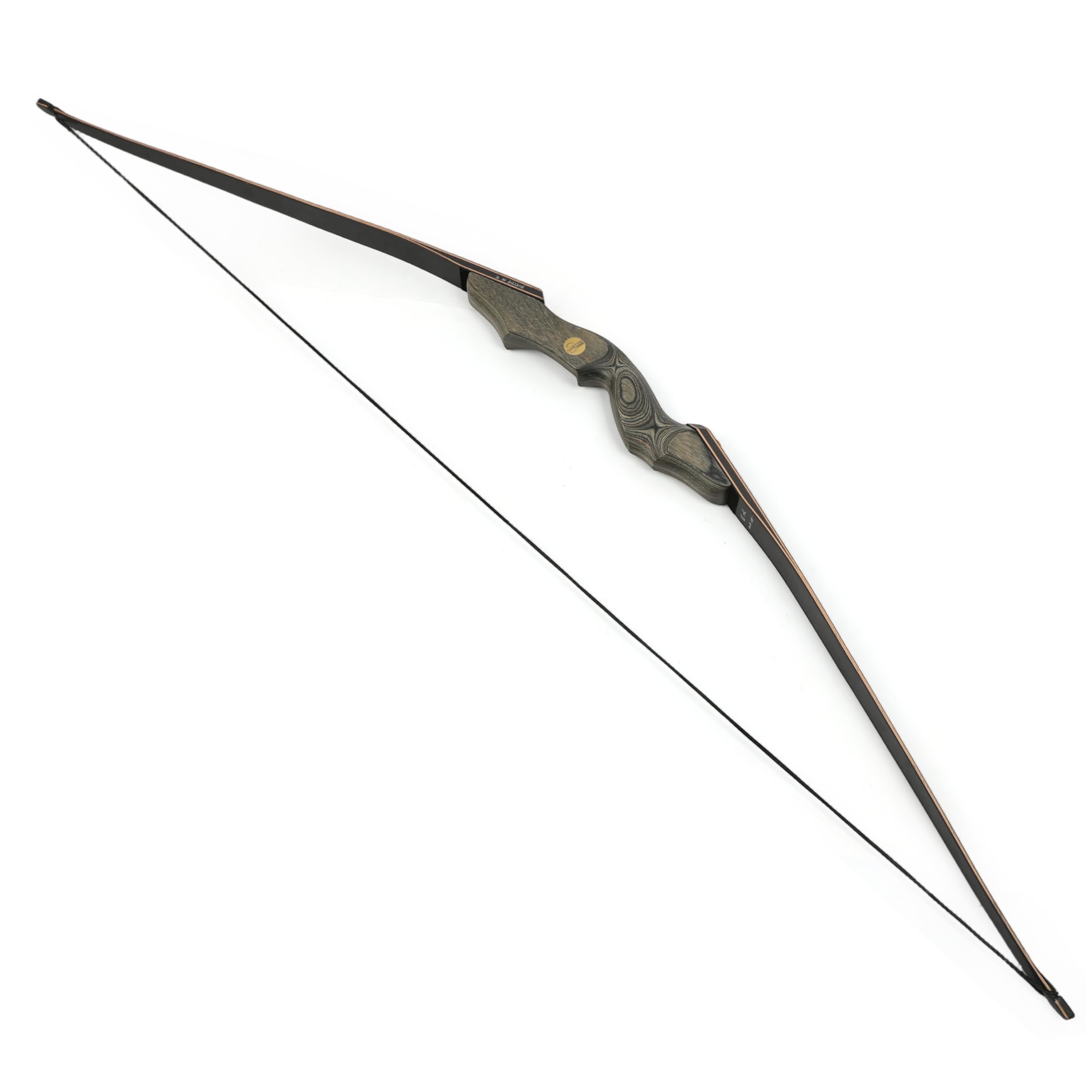 Wolfman Arco Ricurvo Tradizionale da 60 Pollici, Manico in Legno Tecnologico, 25/30/35/40/45/50 lbs, per Adulti e Principianti, Caccia e Tiro al Bersaglio