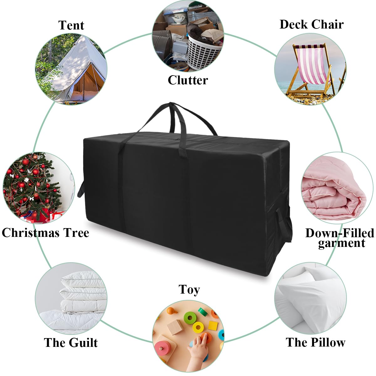 Grandes Boîtes De Rangement Avec Couvercle, 6 Pièces, 75 Litres, Sac De Rangement Pour... | Bol