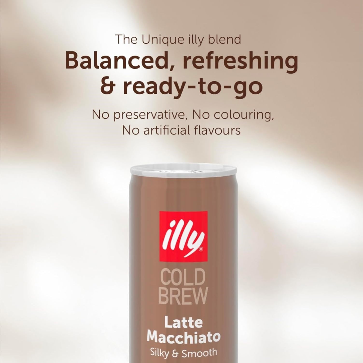 illy Cold Brew Kaffee, Latte Macchiato, trinkfertig, Eiskaffee, 12 x 250 ml Dose