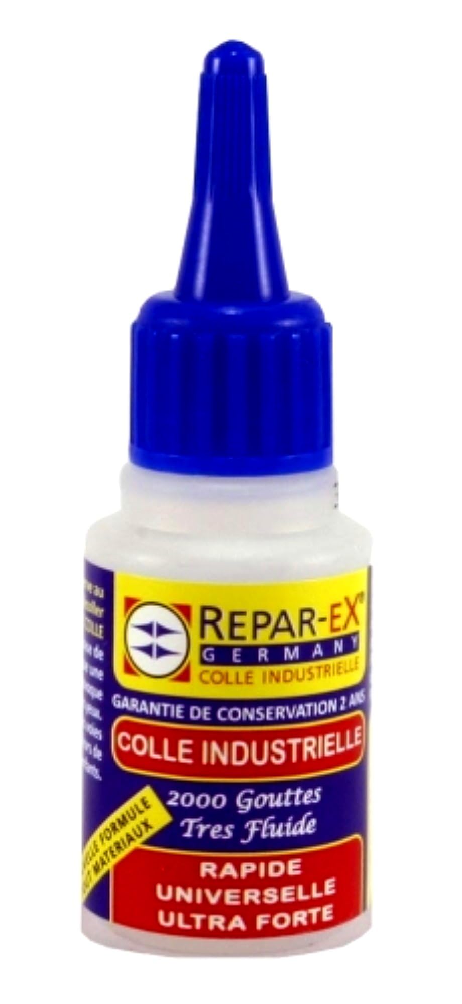 Colle Professionnelle Repar-ex 20g – Colle Extra-Forte Tous Supports : Métal, Bois, Plastique, Verre, Céramique – Fixation Durable & Résistante à l’Humidité & Températures Extrêmes