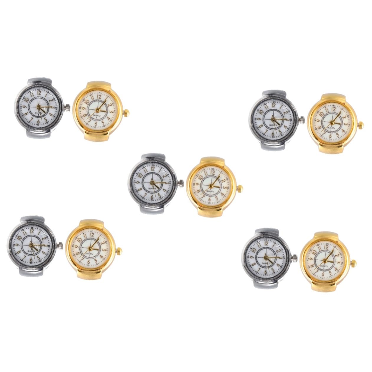 SOIMISS 10stücke Uhr Für Finger Silberzifferblatt Modische Damen Und Herrenaccessoires Langlebig Und Verschleißfest Perfektes Für Jeden Anlass
