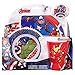 LOS Avengers - Marvel | Set di stoviglie in melamina per bambini - Resistente I Servizio da tavolo libero di BPA per bambini e bambini - 3 pezzi: bicchiere da barba, piatto e ciotola
