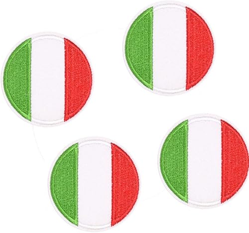 Miniatura 6 de TENDYCOCO - Parche bordado con bandera de Italia, para coser o coser, diseño de la bandera de Italia, 12 unidades