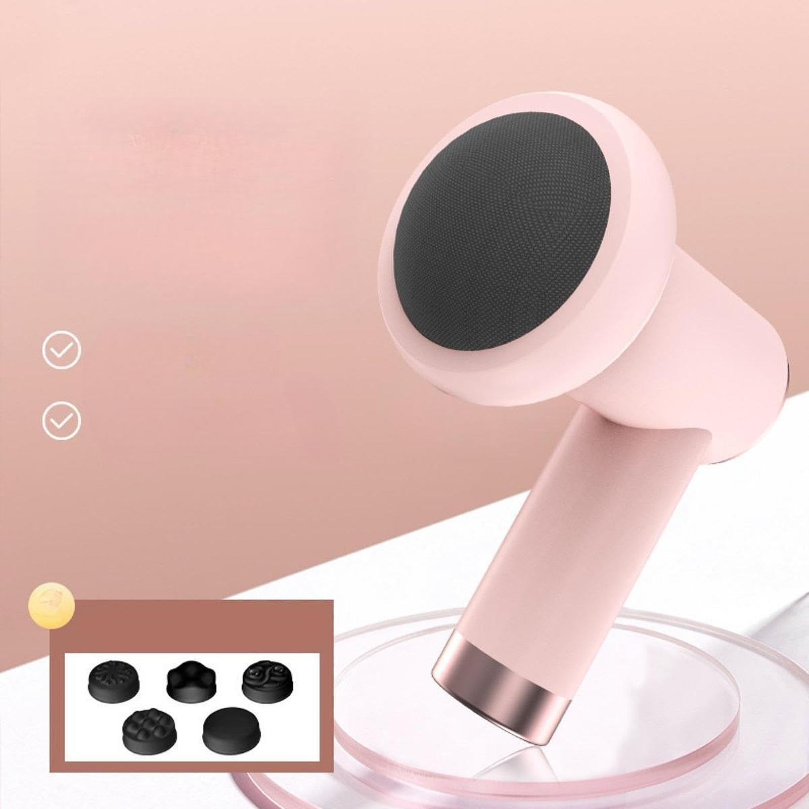 Massaggio Elettrico Corpo Dispositivo Massaggiante Cellulite Manuale Regolabile Portatile Compatto PP con Funzione Drenante Adatto per Benessere Pers, Rosa