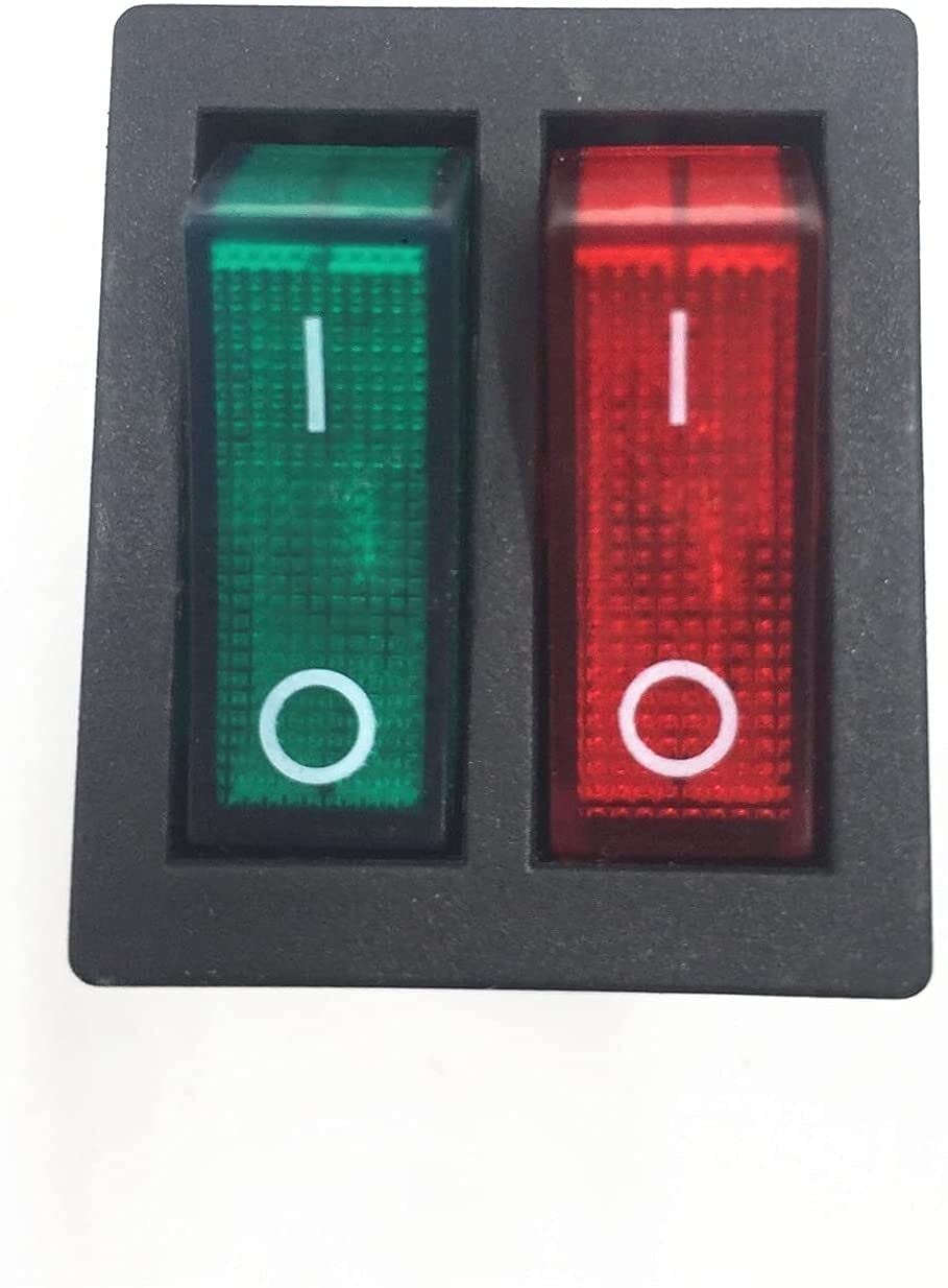 Onecm Green 1Pc Kcd3 Double Boat Rocker Switch Toggle 6 Pin On-Off 20A 125Vac(Color:red ) (Color : )