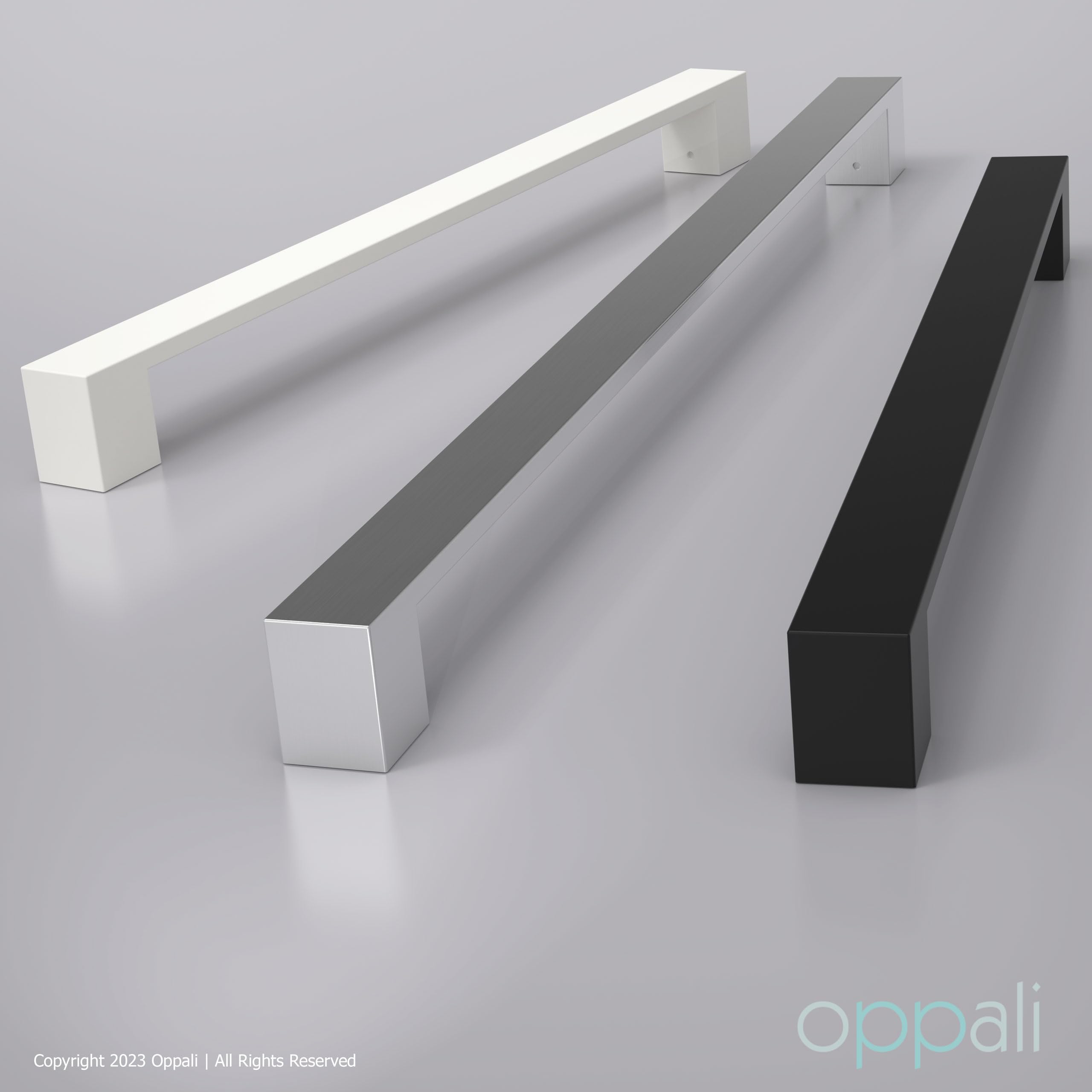 Cepillado Tirador de Acero Inoxidable Rectángulo Manija de la Puerta de Entrada Art.590 | Rectángulo T-Bar | 40cm Longitud Total