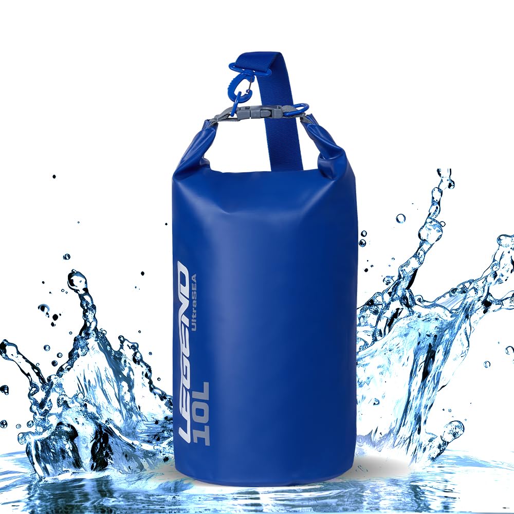 Legend UltraSEA Marine Dry Bag - Borsa impermeabile da 10 l, ideale per kayak, canottaggio, canoa, rafting, escursionismo e campeggio, borsa galleggiante da uomo, mantiene la tua attrezzatura asciutta