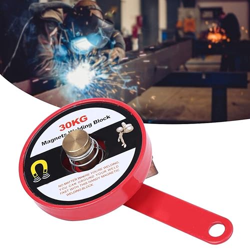 Miniatura 3 de Bloque de soldadura del imán, abrazadera de tierra magnética de la succión del acero de aleación 66.1 lbs con la manija