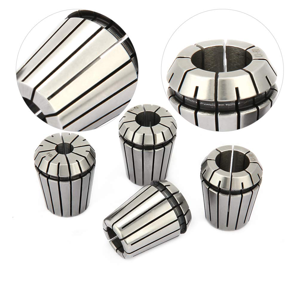 Respicefinem 8PCS ER32 Precision Spring Collet Chuck Made Of High Quality Manganese Steel For CNC Milling Lathe Engraving Machine Sturdy Durable High Strength Hardness Anti