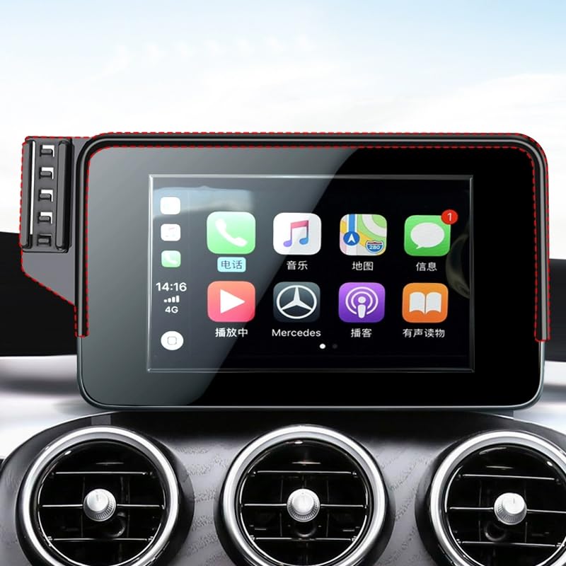 LUNQIN Car Phone Holder For 2014-2018 Mercedes Benz C-Class c250 c300 c350 and 2015-2019 GLC-Class GLC200 GLC260 GLC300 [Large Phones With Case Friendly] Car Accessories Interior Decoration