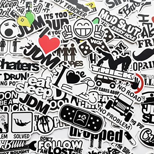 50Pcs Funny Jdm Stickers Vinyl Graphics For Cars Bumper Auto Motors Motorbike Helmet Decals Hard Hat Sticker #TOP6